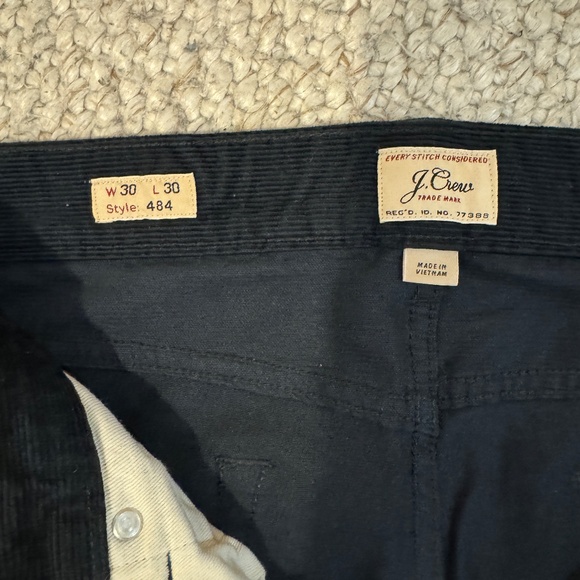 J. Crew Navy Corduroy Pants 30x30 484 Fit - Picture 1 of 3